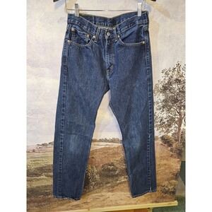 Levi's 505 Men's Blue Denim Jeans Regular Stretch Size 31x36 Straight Leg Casual